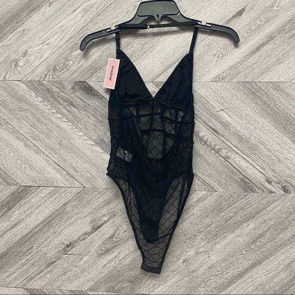 Dream Bandits | Black Lace Crush On You Bodysuit L - Picture 6 of 8